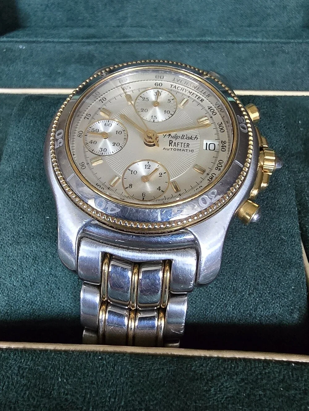 Philip Watch Rafter Automatic Two-Tone Chronograph Watch - Gold & Silver